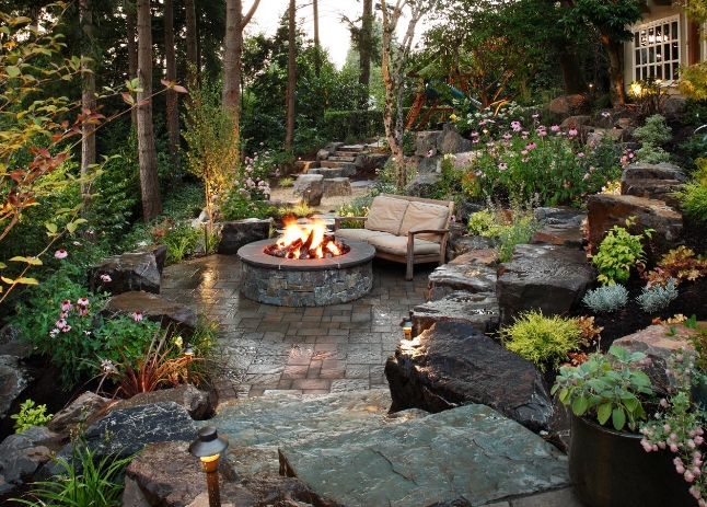 woodland patio ideas