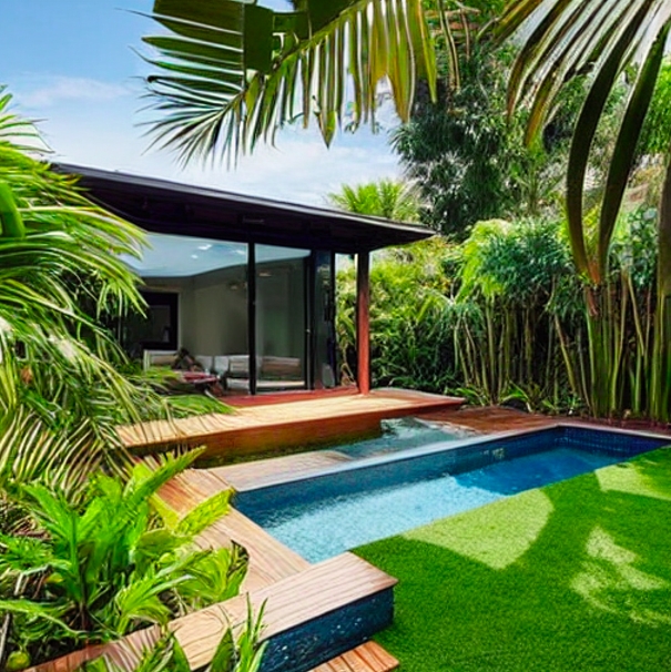 backyard tropical garden design