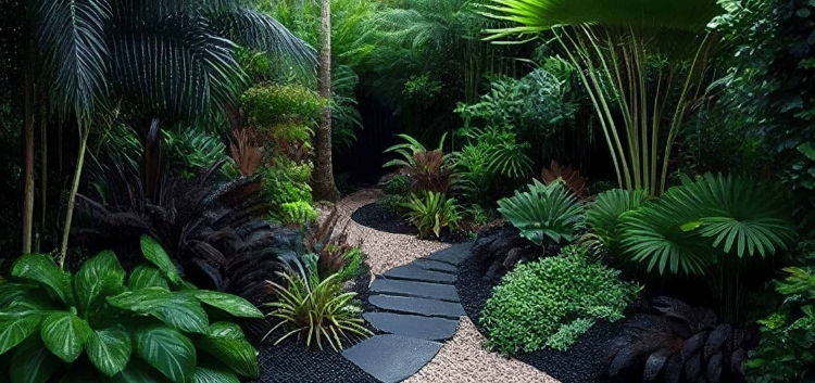 backyard tropical garden design