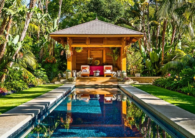 tropical pool garden design