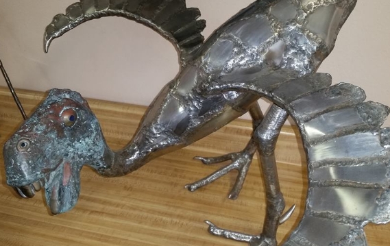 metal bird sculptures