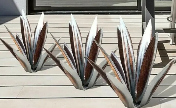 metal agave sculpture