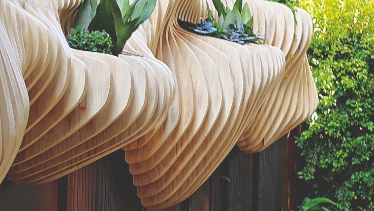 wooden garden sculptures