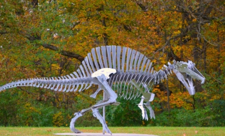 metal dinosaur yard art