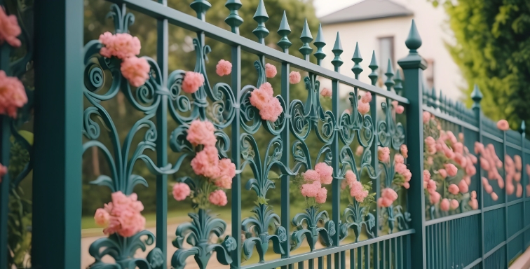 metal fence decorations