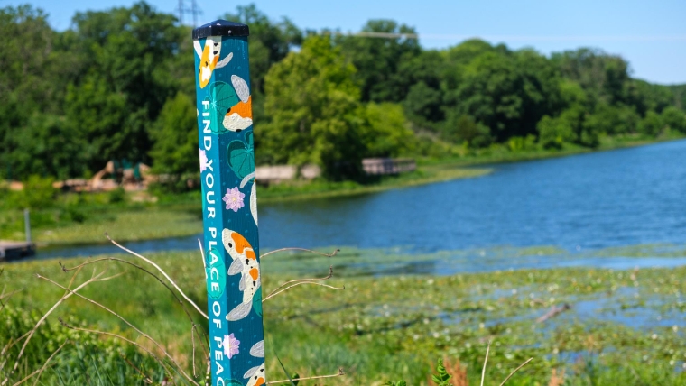 garden art pole on sale