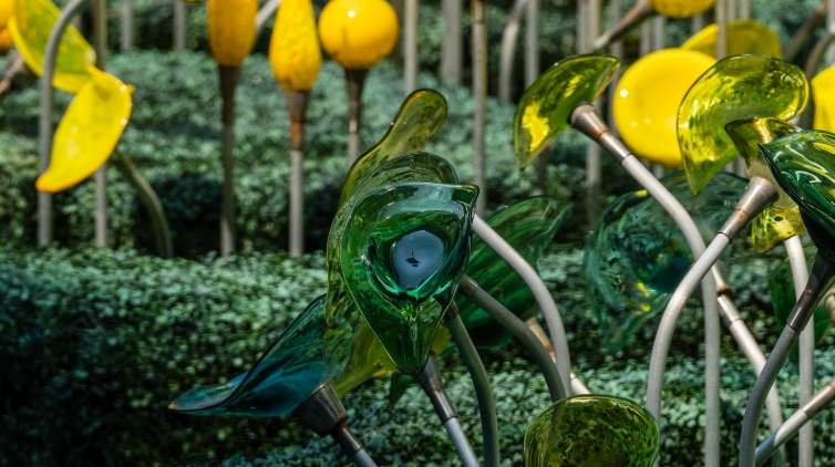 glass garden ornaments