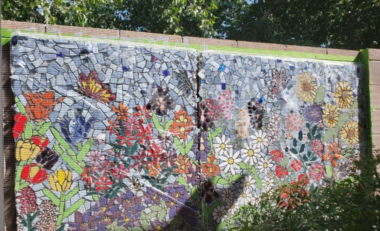 outdoor mosaic wall art