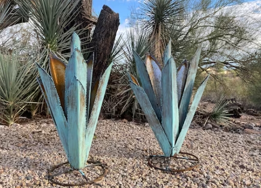 metal yard cactus