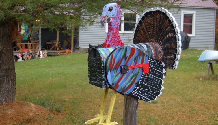 metal turkey yard art