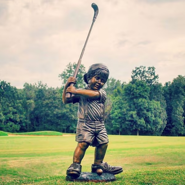 Bronze Golfer Figurine