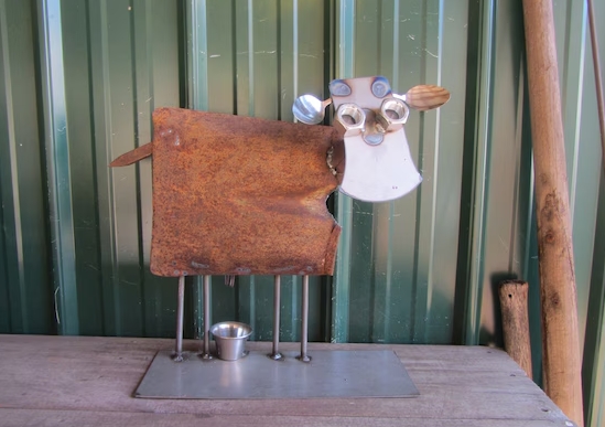 etsy metal yard art