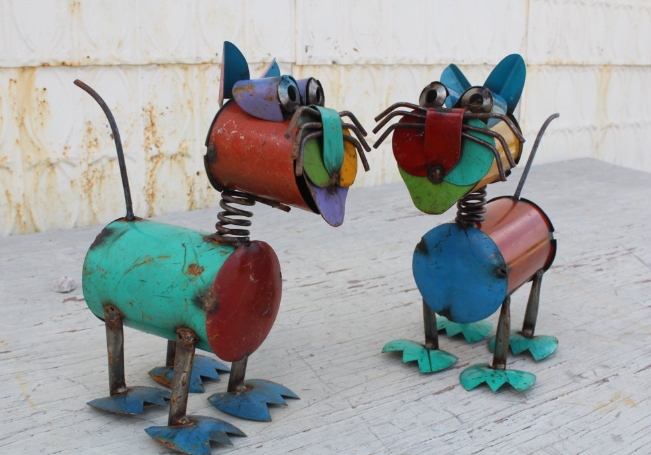 recycled metal garden ornaments