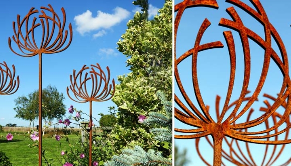 metal plant sculpture