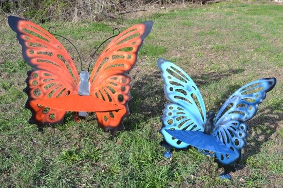 large metal butterfly yard art