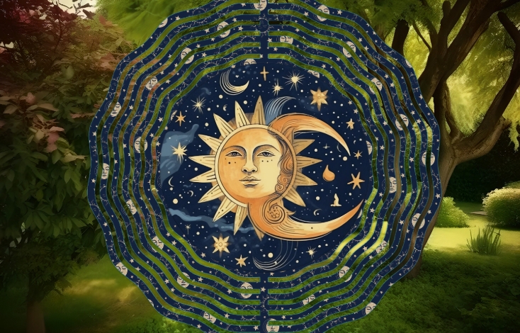 sun and moon outdoor decor