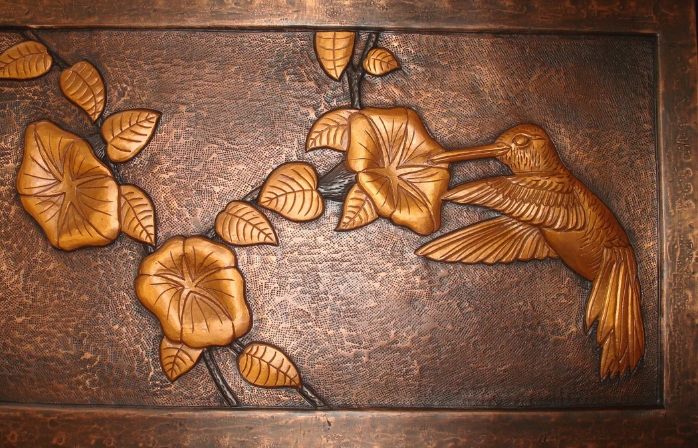 copper outdoor wall art