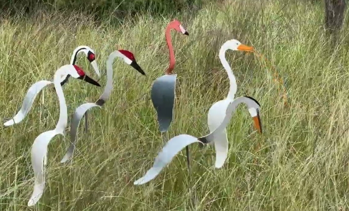 sandhill crane yard art