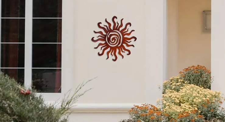 metal sun outdoor decor