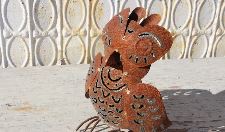 metal owl yard decor