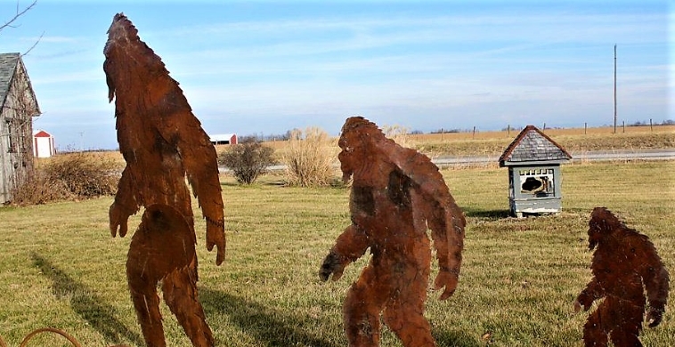 big foot yard art