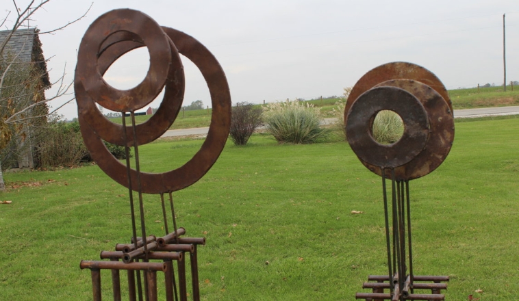 outdoor metal yard art