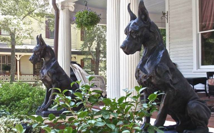 Great Dane garden statue