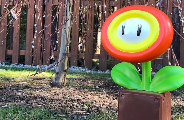 super mario garden statues