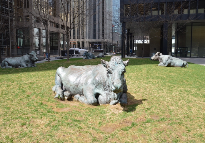 pasture cow statue