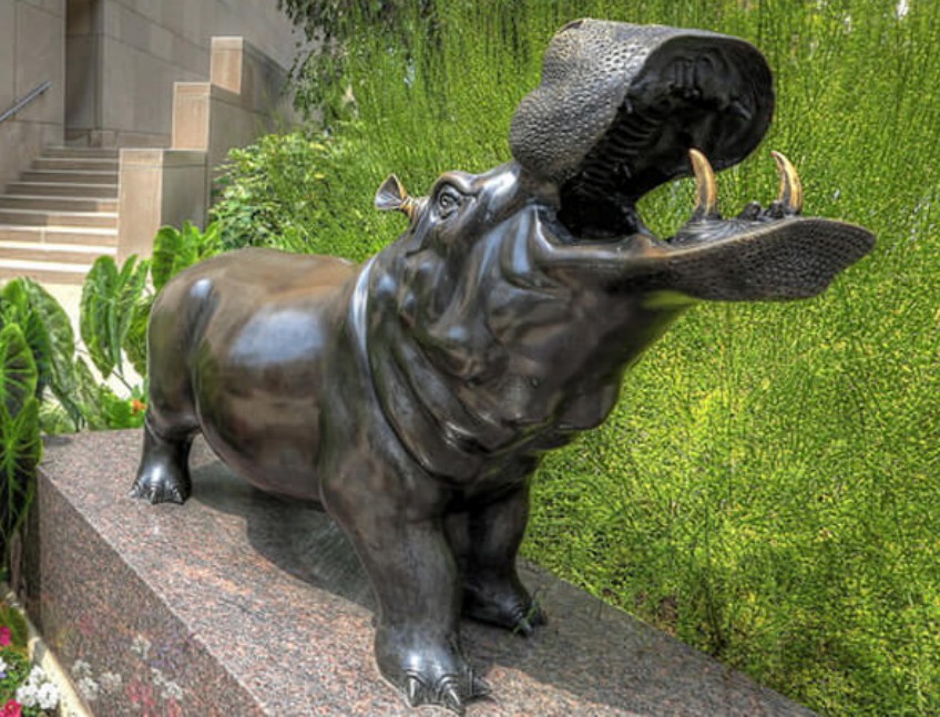 Hippo Garden Ornament